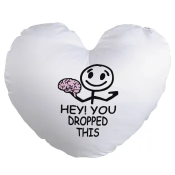 Hey! You dropped this, Μαξιλάρι καναπέ καρδιά 40x40cm περιέχεται το  γέμισμα