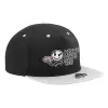 Adult Flat Snapback Hat Black/Grey, (100% COTTON TWILL, ADULT, UNISEX, ONE SIZE)