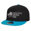 Καπέλο παιδικό Flat Snapback, Μαύρο/Μπλε (100% ΒΑΜΒΑΚΕΡΟ, ΠΑΙΔΙΚΟ, UNISEX, ONE SIZE)