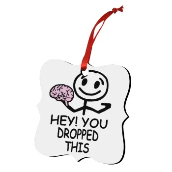 Hey! You dropped this, Christmas ornament polygon wooden 7.5cm