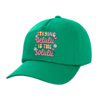 Delulu, Καπέλο παιδικό Baseball, 100% Βαμβακερό,  Πράσινο