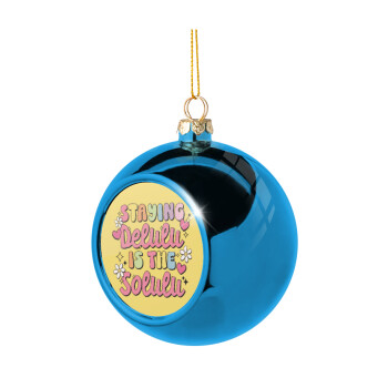 Delulu, Χριστουγεννιάτικη μπάλα δένδρου Μπλε 8cm