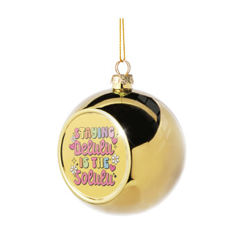 Delulu, Χριστουγεννιάτικη μπάλα δένδρου Χρυσή 8cm