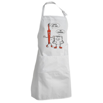 I hate my job, Adult Chef Apron (with sliders and 2 pockets)