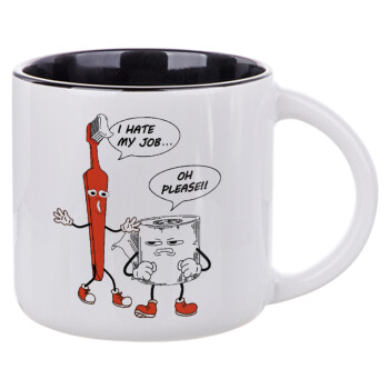 I hate my job, Κούπα κεραμική 400ml Λευκή/Μαύρη