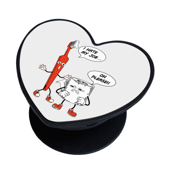 I hate my job, Phone Holders Stand  καρδιά Μαύρο Βάση Στήριξης Κινητού στο Χέρι