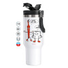 Mega Stainless steel Tumbler with lid, double wall 1,2L