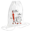 Backpack pouch GYMBAG white (28x40cm)