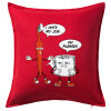Sofa cushion RED 50x50cm includes filling