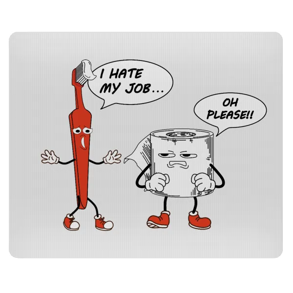 I hate my job — Mousepad ορθογώνιο 23x19cm
