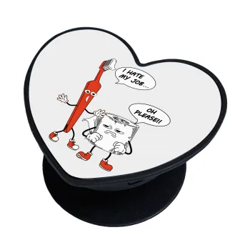 I hate my job, Phone Holders Stand  καρδιά Μαύρο Βάση Στήριξης Κινητού στο Χέρι