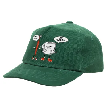 I hate my job, Children's Baseball Cap, 100% Cotton Drill, GREEN (COTTON, CHILDREN'S, ONE SIZE)