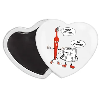 I hate my job, Μαγνητάκι καρδιά (57x52mm)