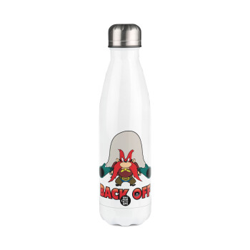 Yosemite Sam Back OFF, Metal mug thermos White (Stainless steel), double wall, 500ml