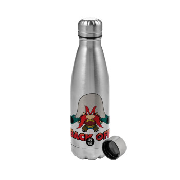 Yosemite Sam Back OFF, Metallic water bottle, stainless steel, 750ml