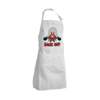 Yosemite Sam Back OFF, Adult Chef Apron (with sliders and 2 pockets)