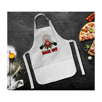 Yosemite Sam Back OFF, Ποδιά Σεφ Ολόσωμη Παιδική (με ρυθμιστικά και 2 τσέπες)