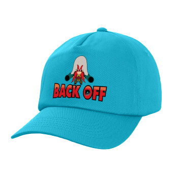 Yosemite Sam Back OFF, Καπέλο παιδικό Baseball, 100% Βαμβακερό, Low profile, Γαλάζιο