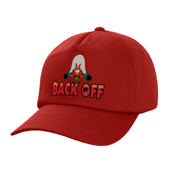 Yosemite Sam Back OFF, Καπέλο παιδικό Baseball, 100% Βαμβακερό,  Κόκκινο