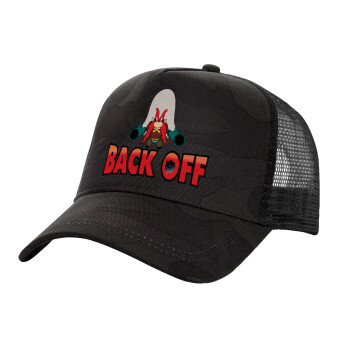 Yosemite Sam Back OFF, Καπέλο Structured Trucker, (παραλλαγή) Army σκούρο