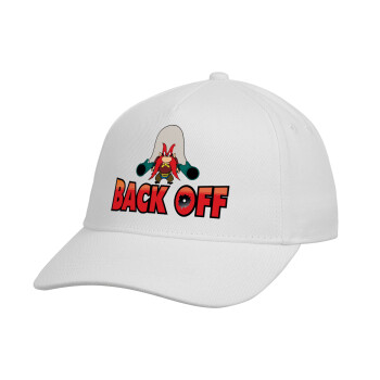 Yosemite Sam Back OFF, Καπέλο παιδικό Baseball, 100% Βαμβακερό, Λευκό