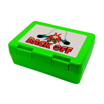 Yosemite Sam Back OFF, Children's cookie container GREEN 185x128x65mm (BPA free plastic)