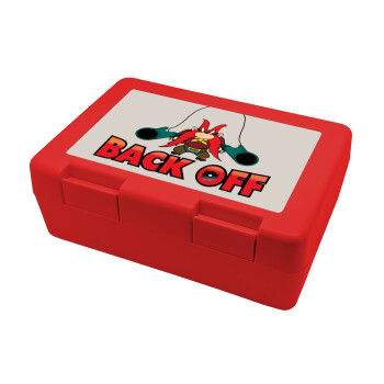 Yosemite Sam Back OFF, Children's cookie container RED 185x128x65mm (BPA free plastic)