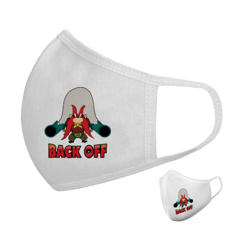 Yosemite Sam Back OFF, Μάσκα υφασμάτινη υψηλής άνεσης παιδική (Δώρο πλαστική θήκη)