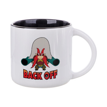 Yosemite Sam Back OFF, Κούπα κεραμική 400ml Λευκή/Μαύρη