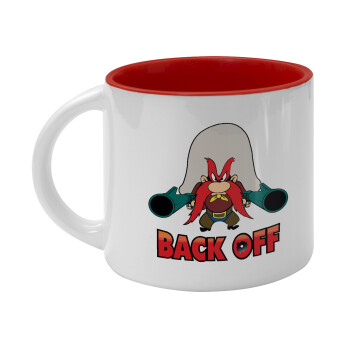 Yosemite Sam Back OFF, Κούπα κεραμική 400ml Λευκή/Κόκκινη