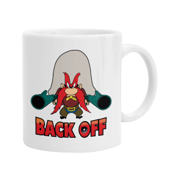 Yosemite Sam Back OFF, Ceramic coffee mug, 330ml (1pcs)