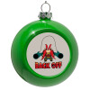 Green Christmas tree ornament bauble 8cm