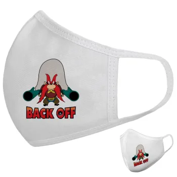 Yosemite Sam Back OFF, Μάσκα υφασμάτινη υψηλής άνεσης παιδική (Δώρο πλαστική θήκη)