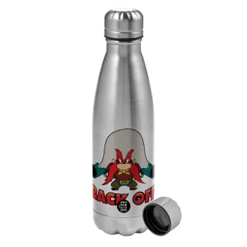Yosemite Sam Back OFF, Metallic water bottle, stainless steel, 750ml