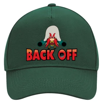 Yosemite Sam Back OFF, Adult Ultimate Hat GREEN, (100% COTTON DRILL, ADULT, UNISEX, ONE SIZE)