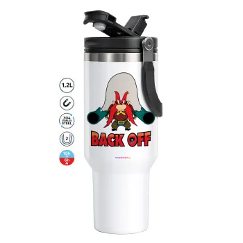 Yosemite Sam Back OFF, Mega Tumbler με καπάκι, διπλού τοιχώματος (θερμό) 1,2L