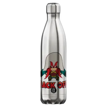 Yosemite Sam Back OFF, Μεταλλικό παγούρι θερμός Inox (Stainless steel), διπλού τοιχώματος, 750ml