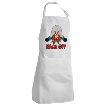 Yosemite Sam Back OFF, Adult Chef Apron (with sliders and 2 pockets)