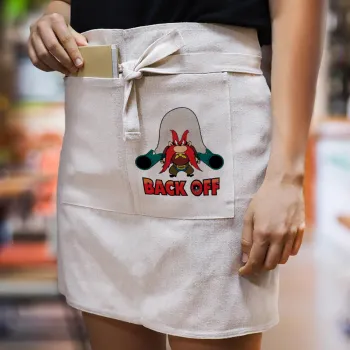 Yosemite Sam Back OFF, Ποδιά Μέσης με διπλή τσέπη Barista/Bartender, Beige