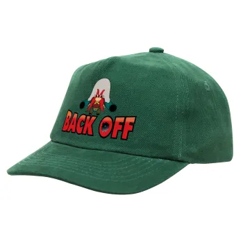Yosemite Sam Back OFF, Children's Baseball Cap, 100% Cotton Drill, GREEN (COTTON, CHILDREN'S, ONE SIZE)