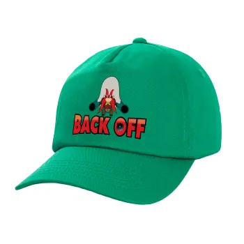 Yosemite Sam Back OFF, Children's Baseball Cap, 100% Cotton Twill, Green (COTTON, CHILDREN'S, UNISEX, ONE SIZE)