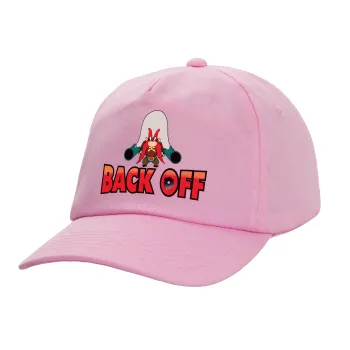 Yosemite Sam Back OFF, Casual children's baseball cap, 100% Cotton Twill, PINK (COTTON, CHILDREN'S, ONE SIZE)