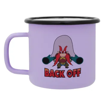 Yosemite Sam Back OFF, Κούπα Μεταλλική εμαγιέ ΜΑΤ Light Pastel Purple 360ml