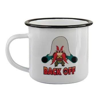 Yosemite Sam Back OFF, Κούπα εμαγιέ με μαύρο χείλος 360ml