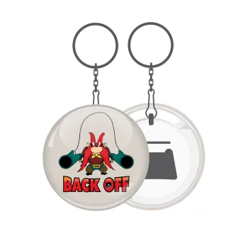 Yosemite Sam Back OFF, Μπρελόκ μεταλλικό 5cm με ανοιχτήρι