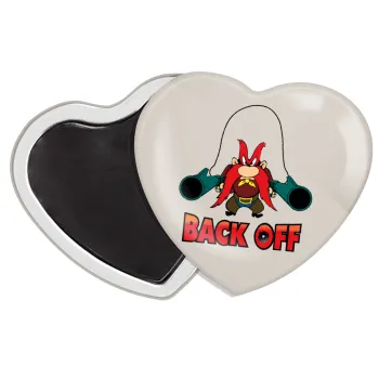 Yosemite Sam Back OFF, Μαγνητάκι καρδιά (57x52mm)