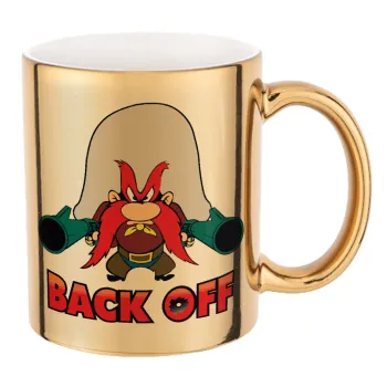 Yosemite Sam Back OFF, Mug ceramic, gold mirror, 330ml