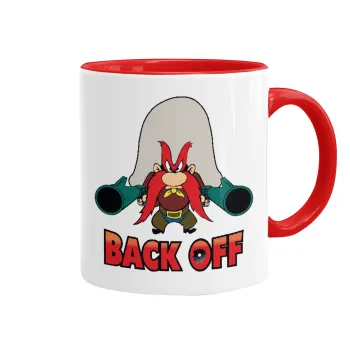 Yosemite Sam Back OFF, Mug colored red, ceramic, 330ml