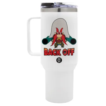 Yosemite Sam Back OFF, Mega Tumbler με καπάκι, διπλού τοιχώματος (θερμό) 1,2L
