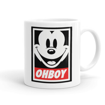 Oh boy μίκυ, Ceramic coffee mug, 330ml (1pcs)